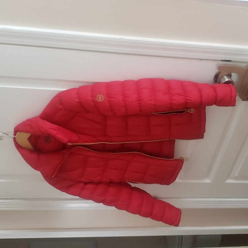 Michael Kors red puffer jacket size medium